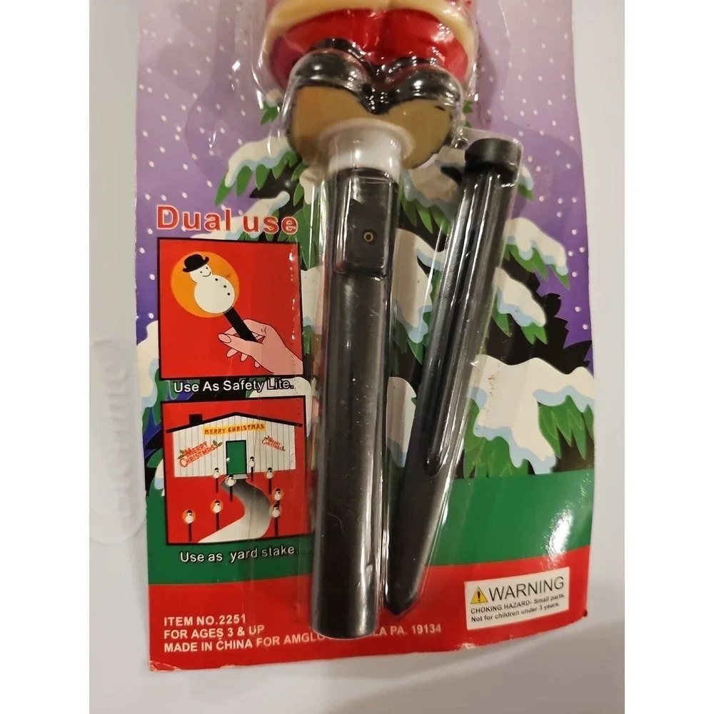 Amglo NIP Santa Claus Light-Up Stick Christmas Holiday Yard Indoor Outdoor Decor